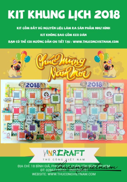 Kit khung lịch 2018